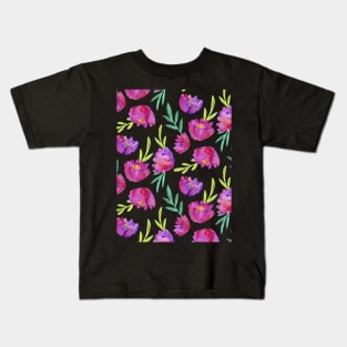 Water color abstract flowers pattern - Floral Pattern watercolor Kids T-Shirt